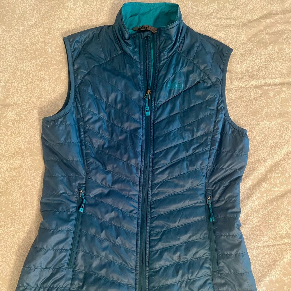 REI Revelcloud Teal Puffer Vest Size M